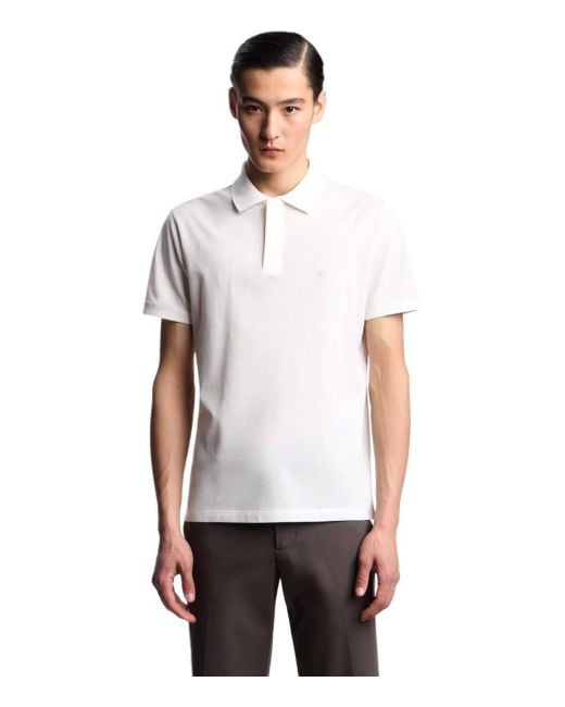 Emporio Armani White Travel Essential Polo Shirt for men