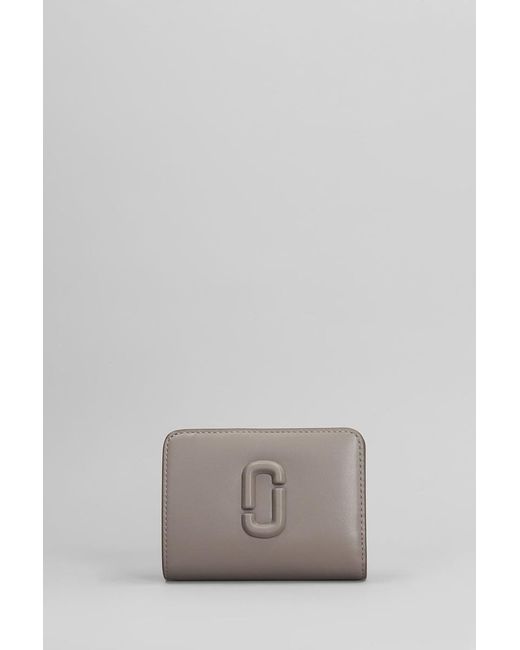 Marc Jacobs Gray The Mini Compact Wallet