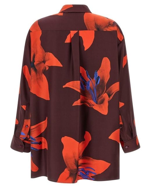 Alexander McQueen Red Silk Shirt