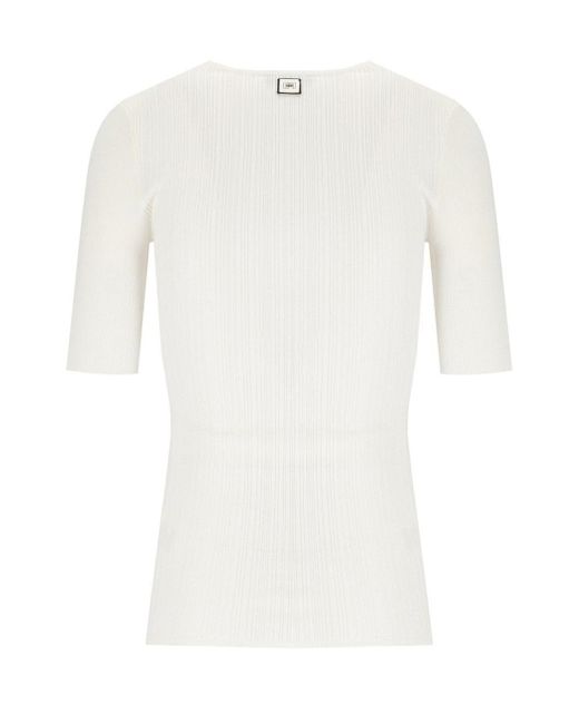 Elisabetta Franchi White Ivory Knitted Top