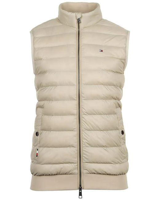 Tommy Hilfiger Natural Mixed-Panel Gilet for men