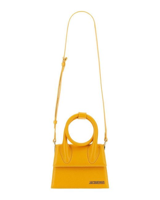 Jacquemus Yellow Le Chiquito Noeud Leather Bag