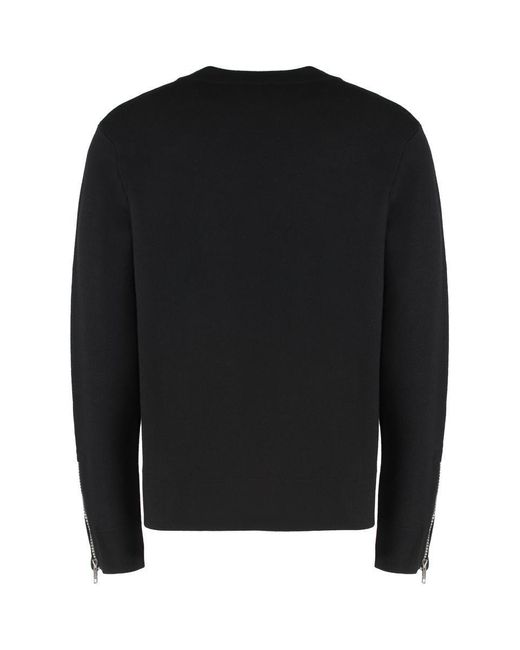 Givenchy Black Crew-Neck Wool Sweater for men