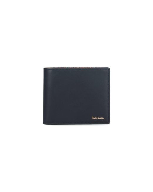 Paul Smith Blue Bifold Wallet Signature Stripe for men