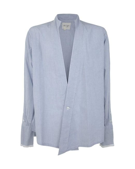 Greg Lauren Blue Striped Winged Gl1 Shirt for men