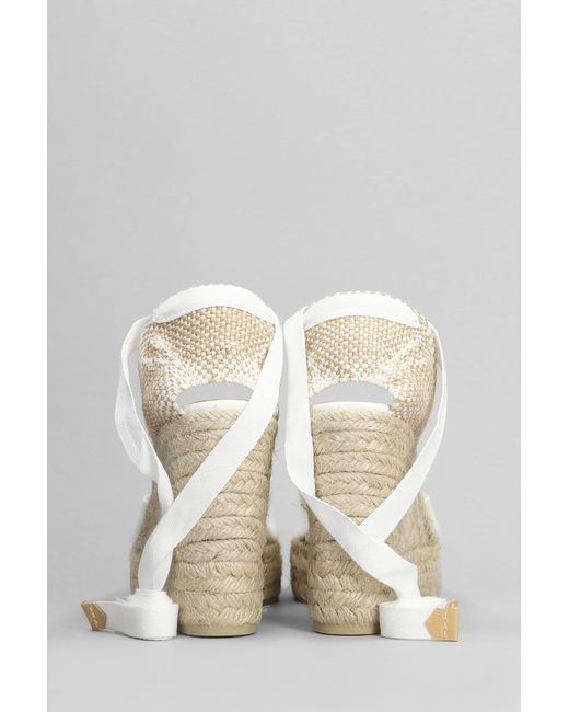 Castaner White Carina-8Ed-001 Wedges