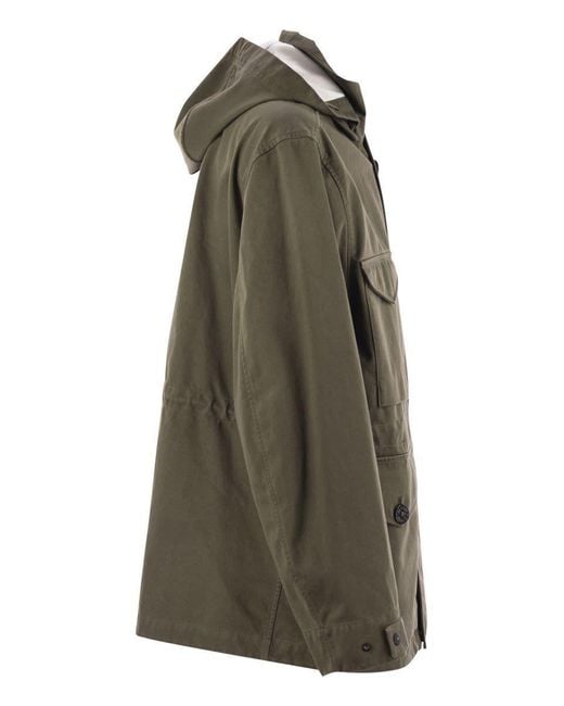 Stone Island Green Waterproof And Windproof Field Jacket for men