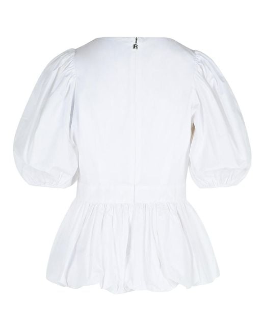 ROTATE BIRGER CHRISTENSEN White Cotton Blouse