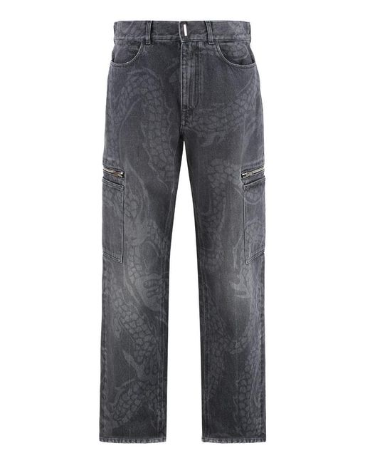 Givenchy Gray Cargo Jeans for men