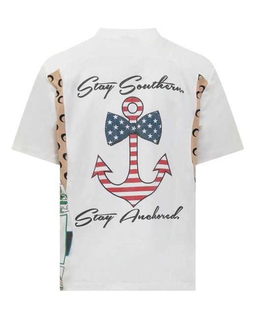 MARINE SERRE White Graphic T-Shirt for men