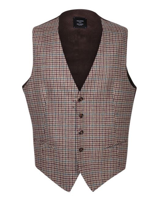 Dell'Oglio Brown Gilets for men