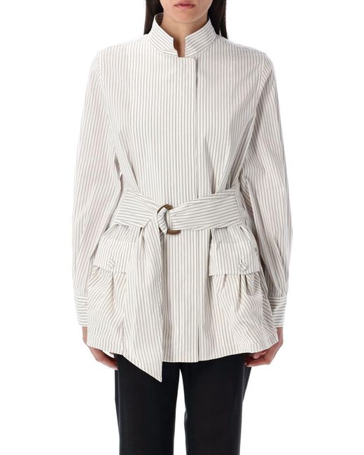 【VIP価格】FENDI Striped Shirt Jacket Fendi Striped Blouson | italist
