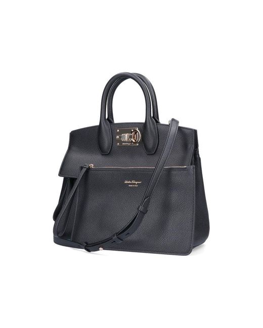 Ferragamo Black 'studio' Bag