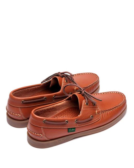 Paraboot Brown Barth Bateaux Shoes for men