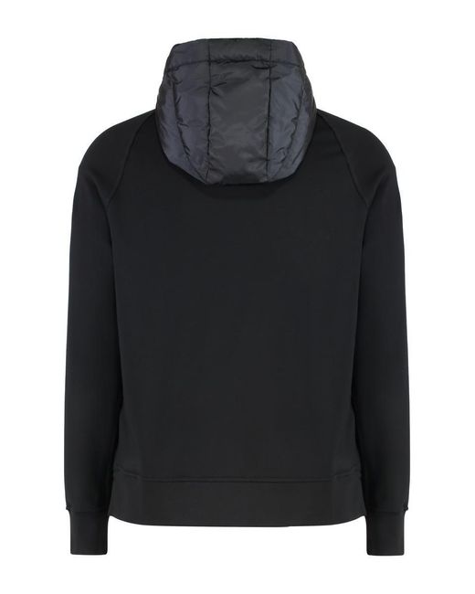 Canada Goose Black Hybridge Huron Padded Panel Hoodie for men
