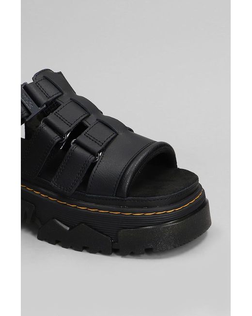 Dr. Martens Black Mattison 3S Sandals