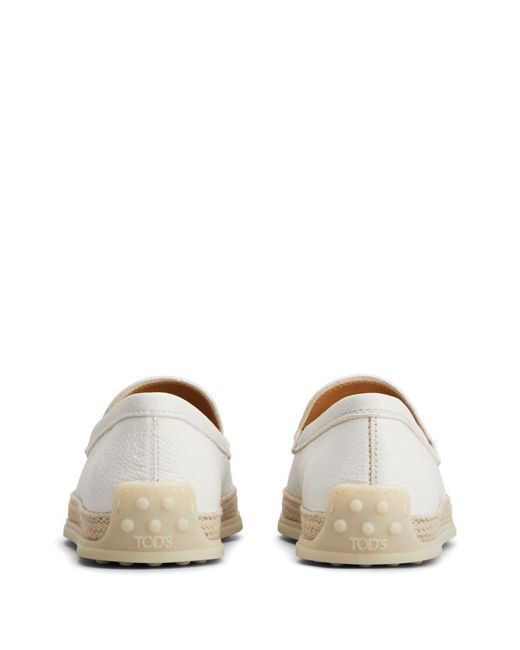 Tod's White Flat Shoes