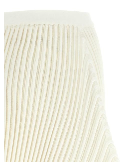 Issey Miyake 'Stream' Skirt in White | Lyst UK