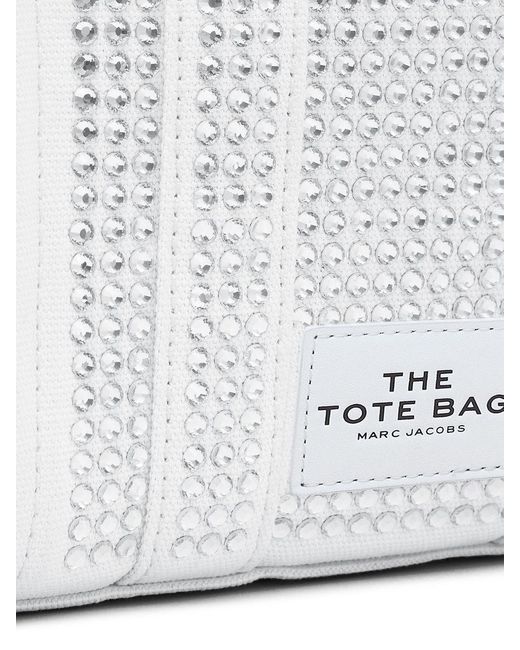 Marc Jacobs White 'The Crystal Canvas Crossbody Tote' Crossbody Bag