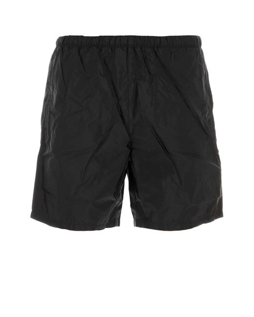 Prada Black Re-Nylon Swimming Shorts for men