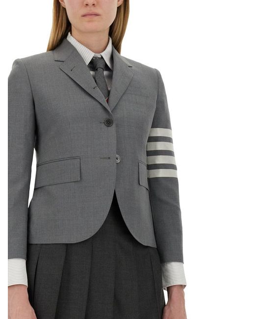 Thom Browne Gray Single-Breasted Jacket