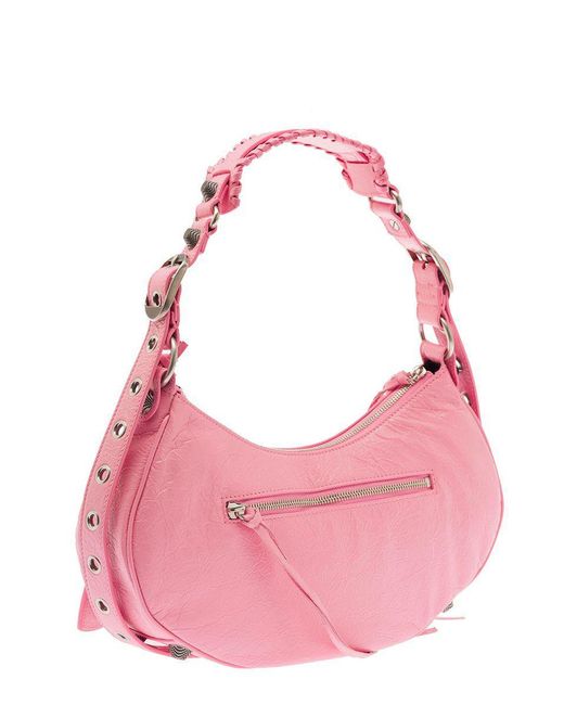 BALENCIAGA バレンシアガ HAND BAG (6713071VG9Y 5812) ピンク Women's Le Cagole Shoulder Bag Xs in Light Pink | Balenciaga US