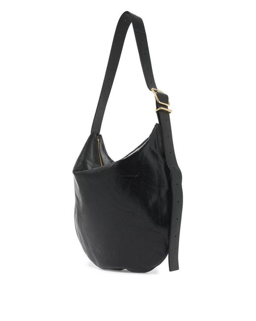 Jil Sander Black "Medium Moon Shoulder Bag"