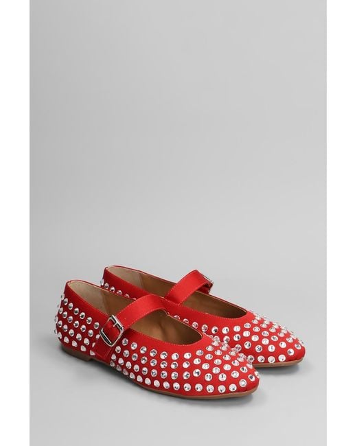 GISÉL MOIRÉ Red Ballet Flats