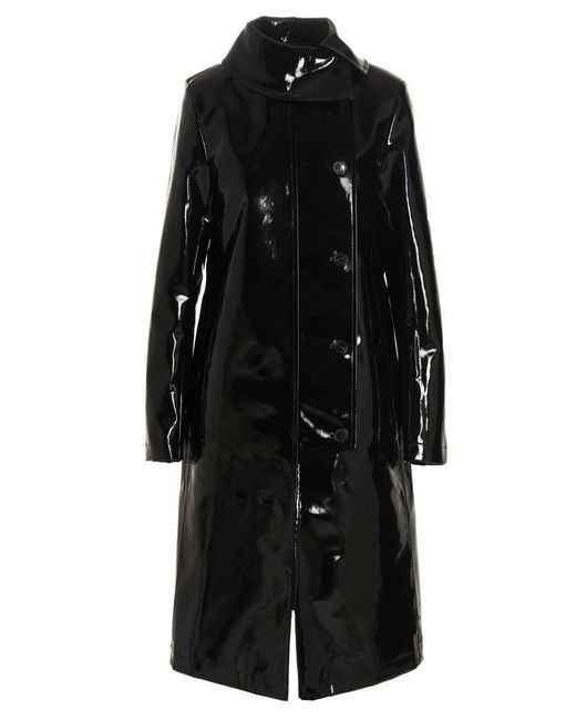 Raf Simons Black Vinyl Trench Coat