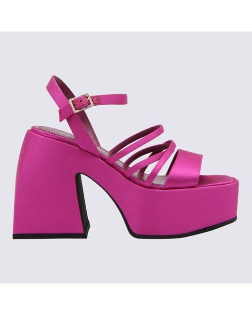 NODALETO Pink Satin Bulla Chibi Sandals