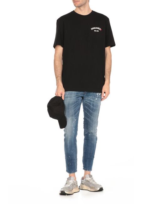 DSquared² Black Regular Fit Tee T-Shirt for men