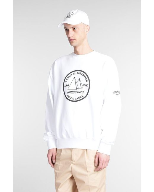 【送料&関税込】Bally Sweatshirt In White Cotton Bally Sweatshirt in White for Men | Lyst