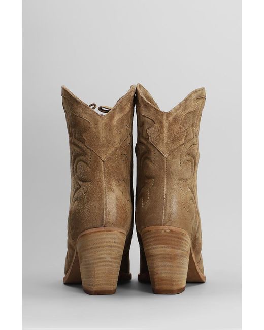Julie Dee Brown Texan Ankle Boots