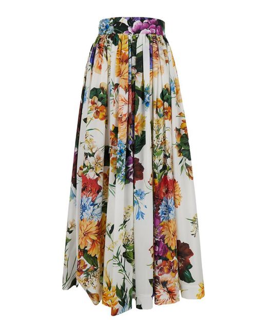 Dolce & Gabbana White Gonna