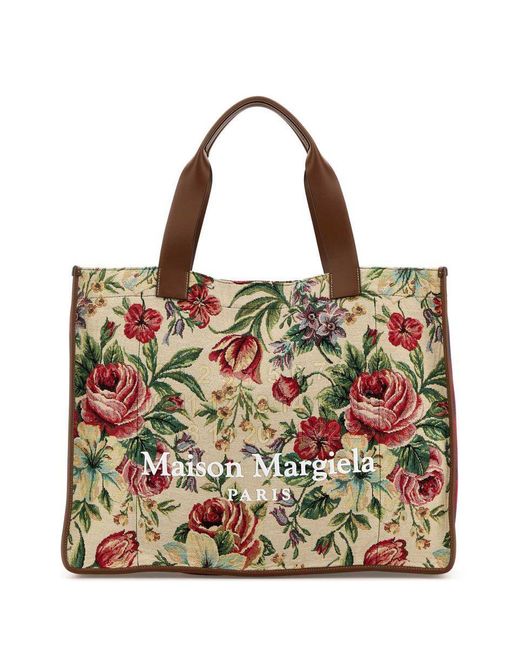 Maison Margiela Embroidered Canvas Shopping Bag