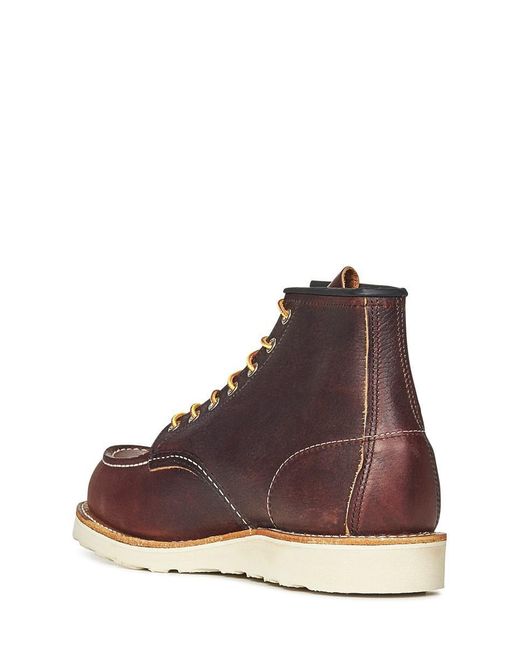 Red Wing Brown Leather Ankle Boots for men