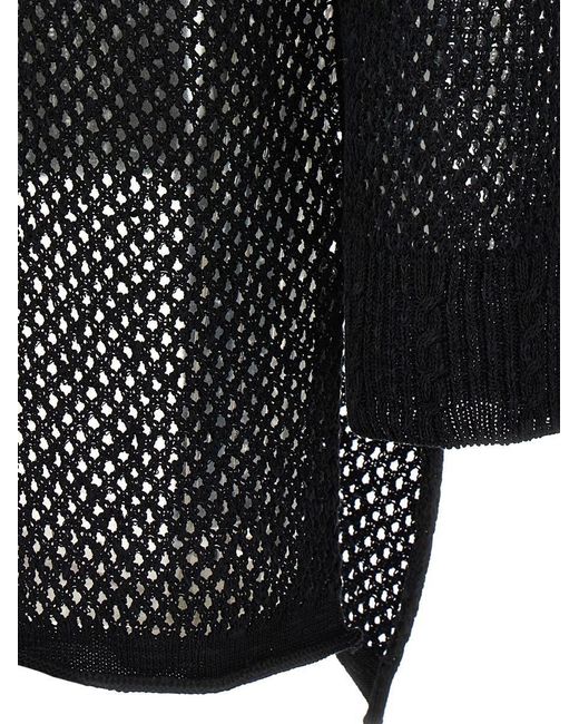 Yohji Yamamoto Black Asymmetrical Cardigan for men