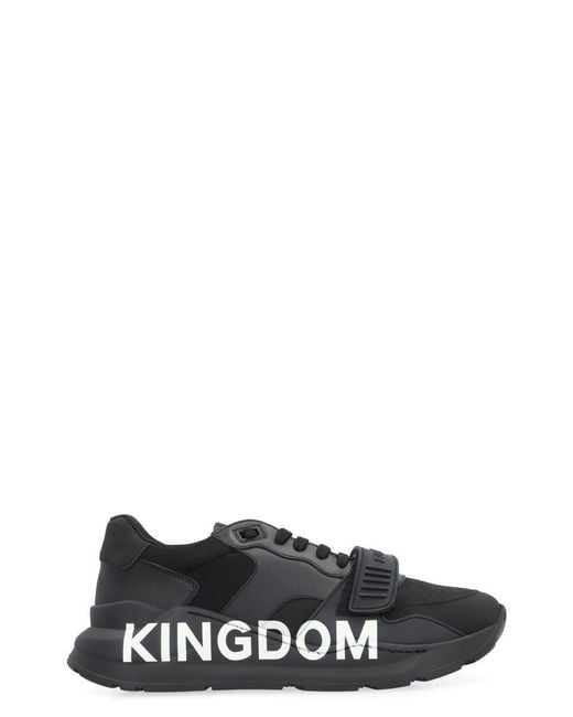 Burberry Black Fabric Low-Top Sneakers for men