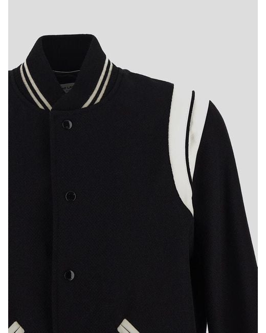 Saint Laurent Black Wool Bomber Jacket for men
