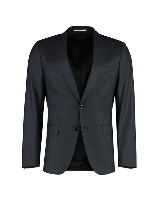 Boss Black Wool Two-Pieces Suit for men