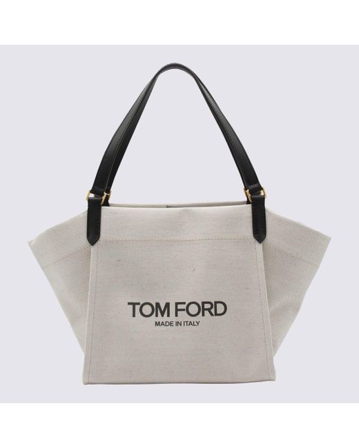 Tom Ford Multicolor Rope And Canvas And Leather Tote Bag