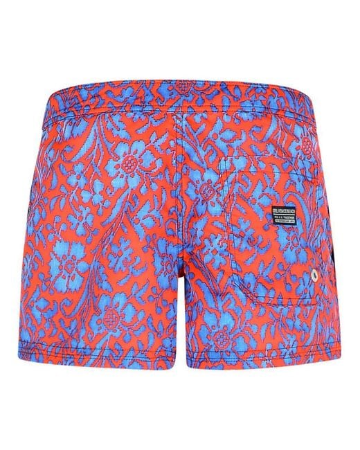 ERL Red Stampa' Polyester Swimsuit for men