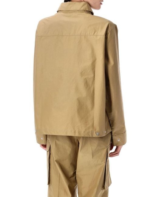 Nike Natural Shirt Jacket With Pockets
