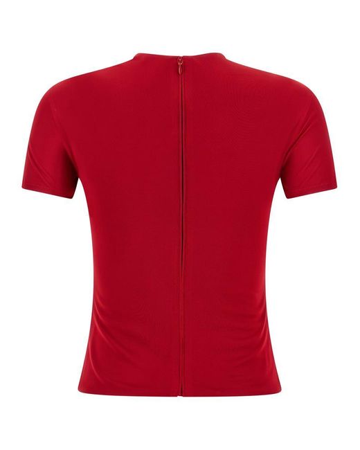 Versace Red Draped Top