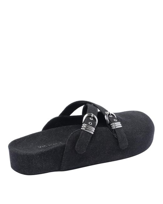 サンダル・ミュール VIC MATIE Women Sandals 1E1110D A06C060 101 Black Vic Matié Sandals in Black | Lyst