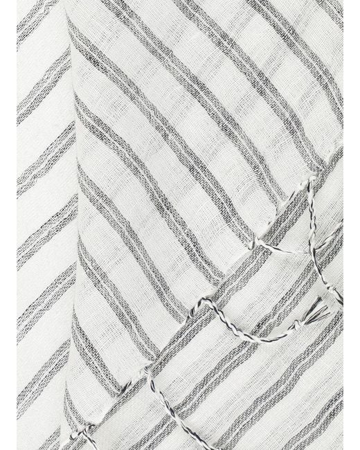 Brunello Cucinelli White Scarfs