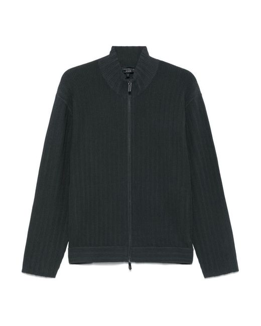 Emporio Armani Black Zipped Cardigan for men