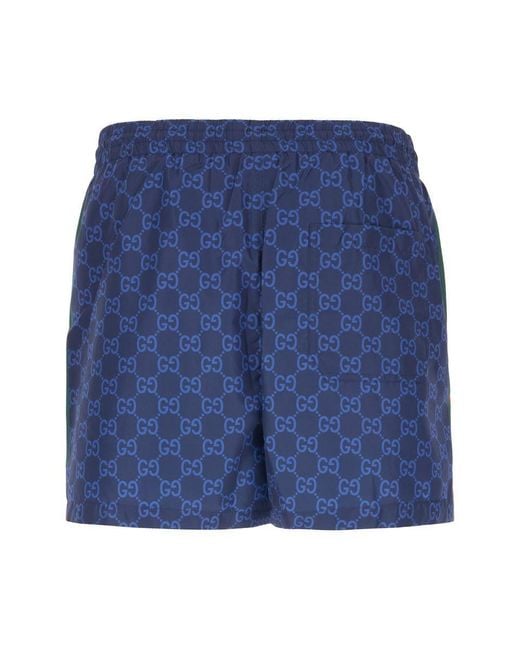 Gucci Blue Nylon Swim Shorts for men