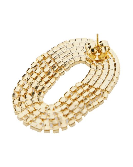 Silvia Gnecchi 'Liberty One' Metallic Earings With Rear Closure And Oval Shape