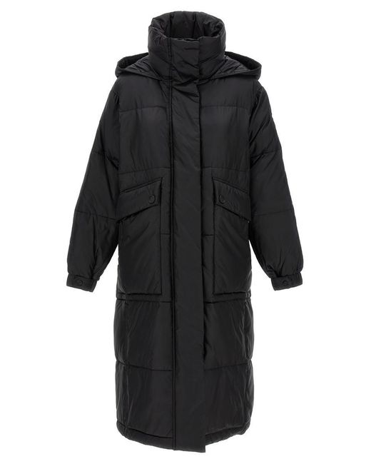 Pinko Black 'Insegna' Long Down Jacket